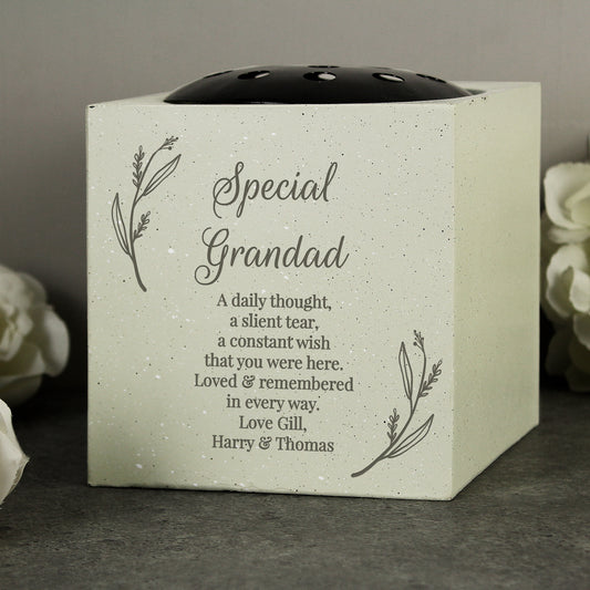 Personalised Memorial Vase - Violet Belle Gifts - Personalised Memorial Vase