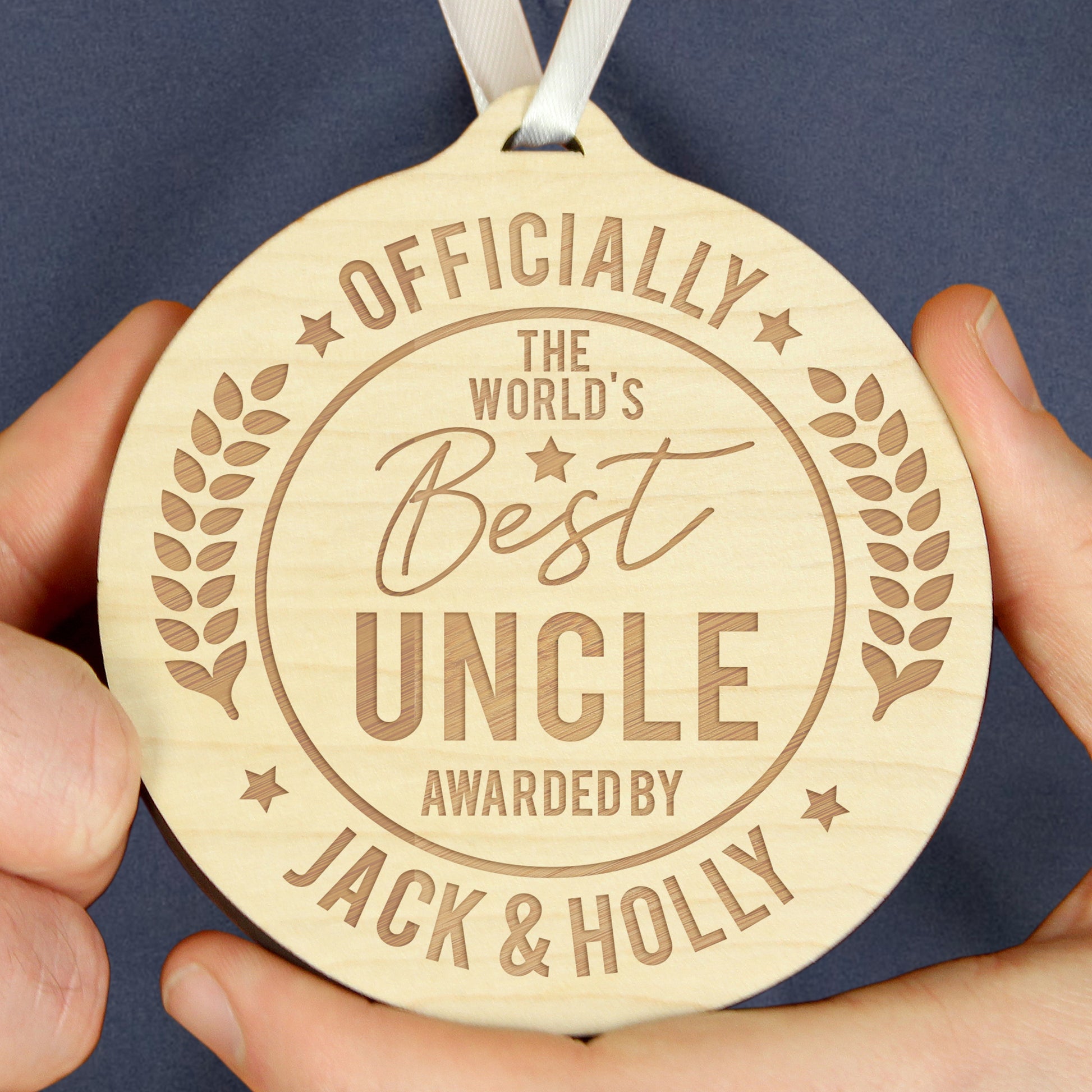 Personalised Wooden “Worlds Best” Medal - Violet Belle Gifts - Personalised Wooden “Worlds Best” Medal