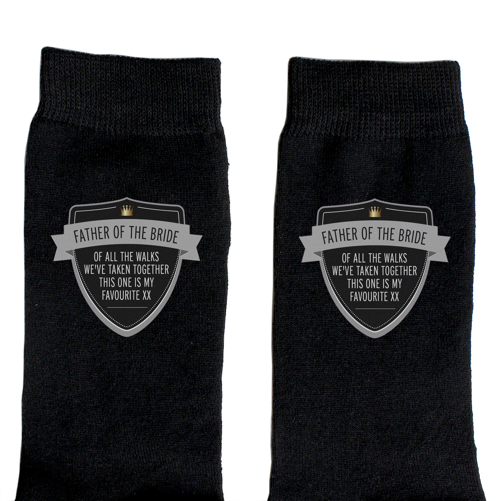 Personalised Shield Socks - Ideal For Weddings! - Violet Belle Gifts - Personalised Men’s Socks - Ideal For Weddings, Birthdays