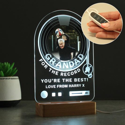 Personalised “For The Record, You’re The Best” LED Nightlight - UPLOAD YOUR OWN PHOTO! - Violet Belle Gifts - Personalised “For The Record, Your The Best” LED Nightlight - UPLOAD YOUR OWN PHOTO!