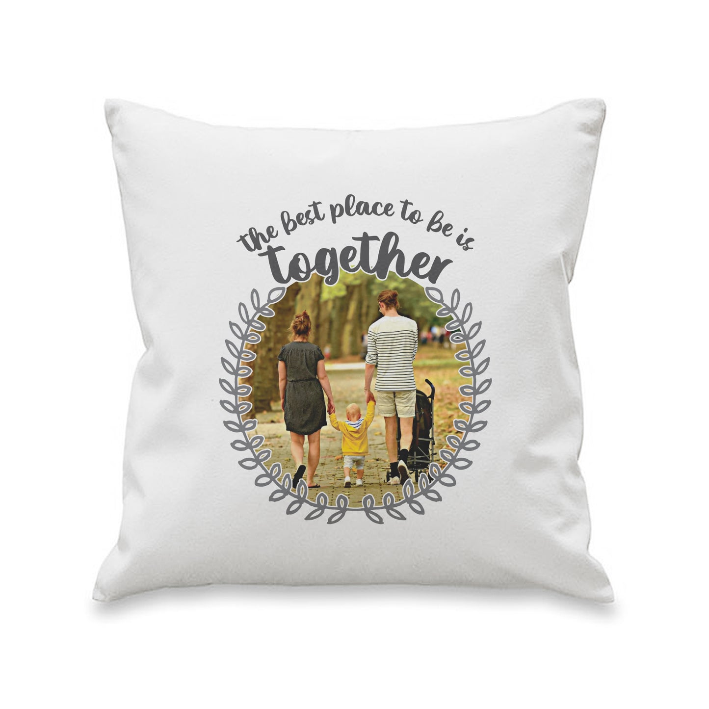 Personalised “The best place to be is together” Cushion - UPLOAD YOUR OWN PHOTO! - Violet Belle Gifts - Personalised “Together is the best place to be” Cushion - UPLOAD YOUR OWN PHOTO!