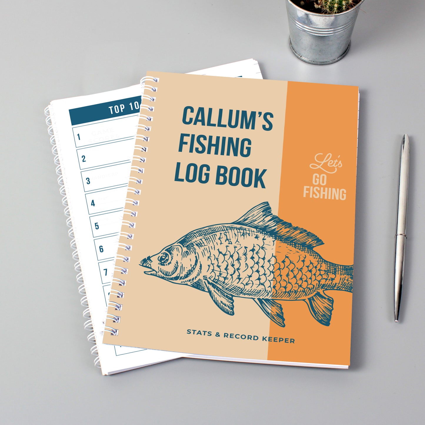 Personalised Fishing Log Book - Violet Belle Gifts - Personalised Fishing Journal