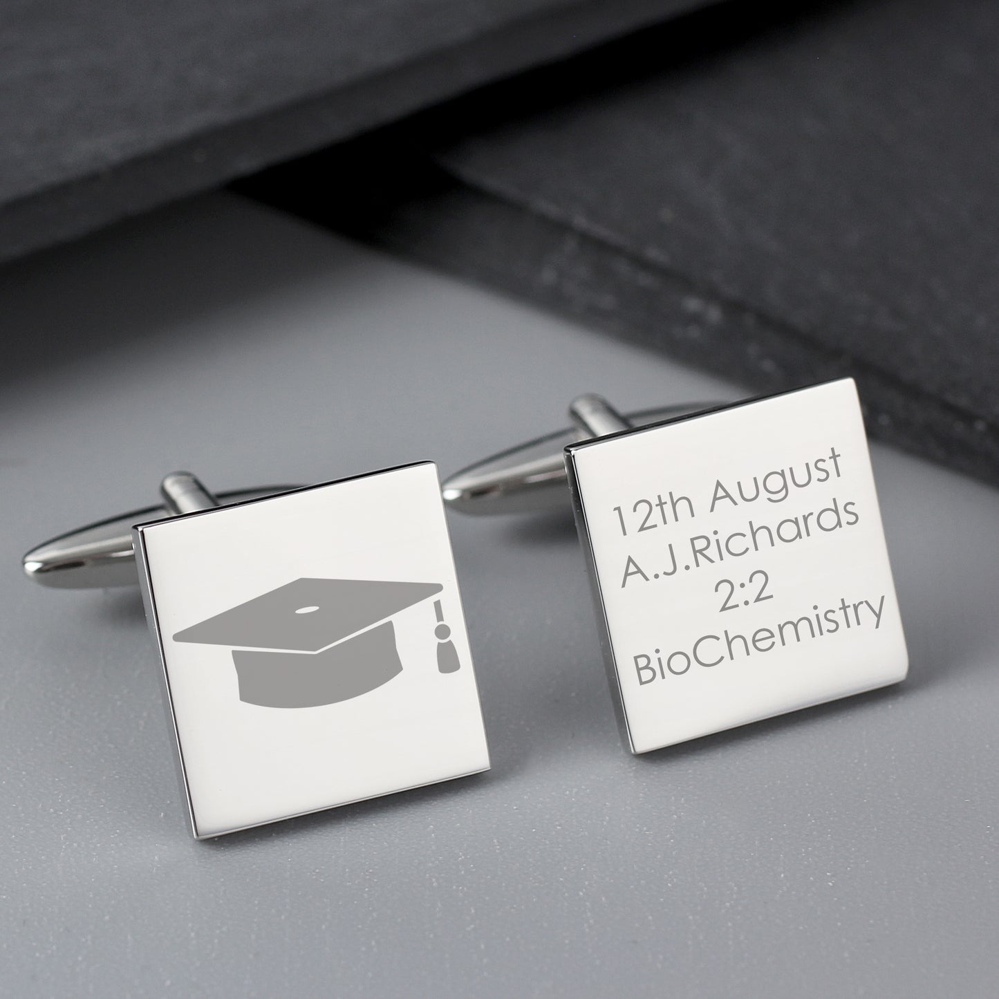 Personalised Graduation Cufflinks - Violet Belle Gifts - Personalised Cufflinks