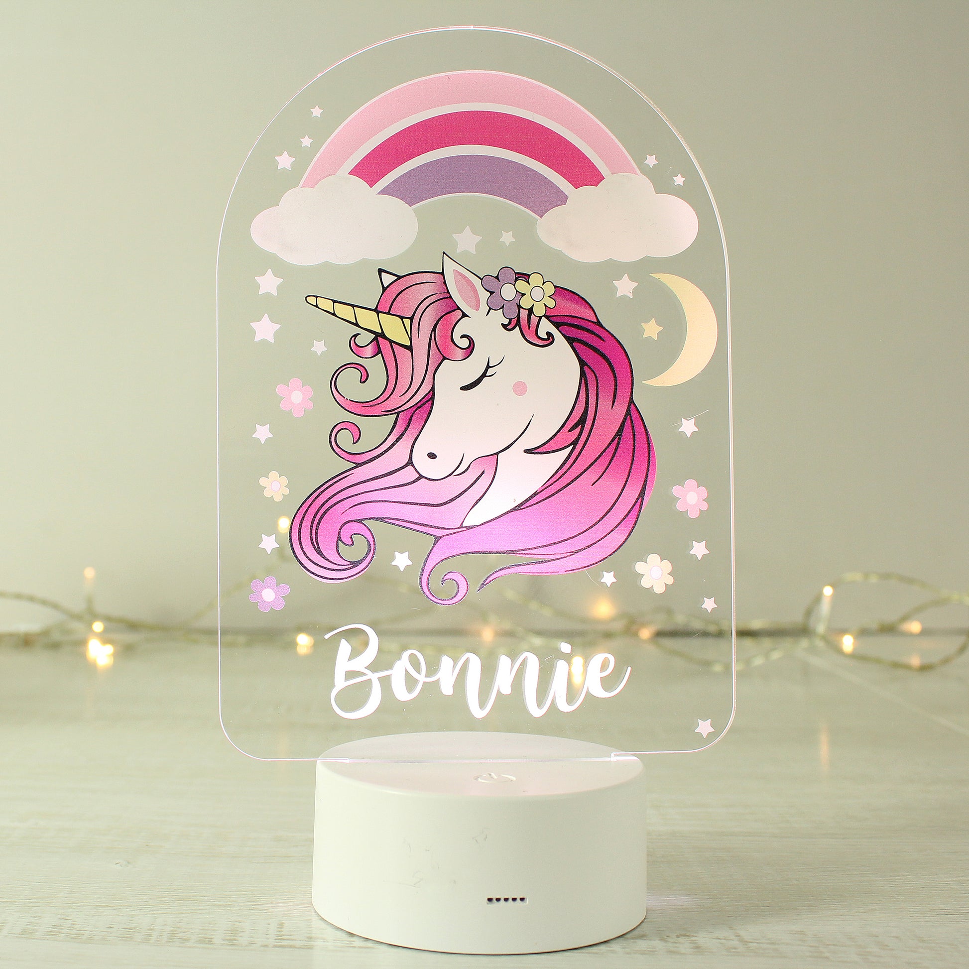 Personalised Unicorn Colour Changing LED Night Light - Violet Belle Gifts - Personalised Unicorn Colour Changing LED Night Light