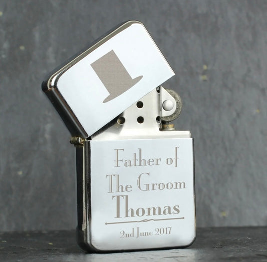 “Father of The Groom” Personalised Lighter - Violet Belle Gifts - Personalised Father Of The Groom Lighter