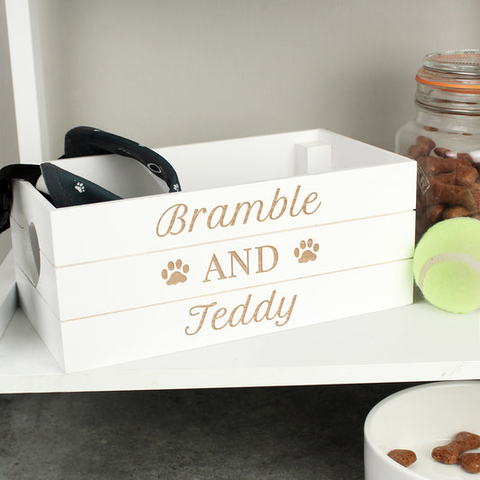 Personalised Pet Wooden Storage Solution - Violet Belle Gifts - Personalised Wooden Pet Crate