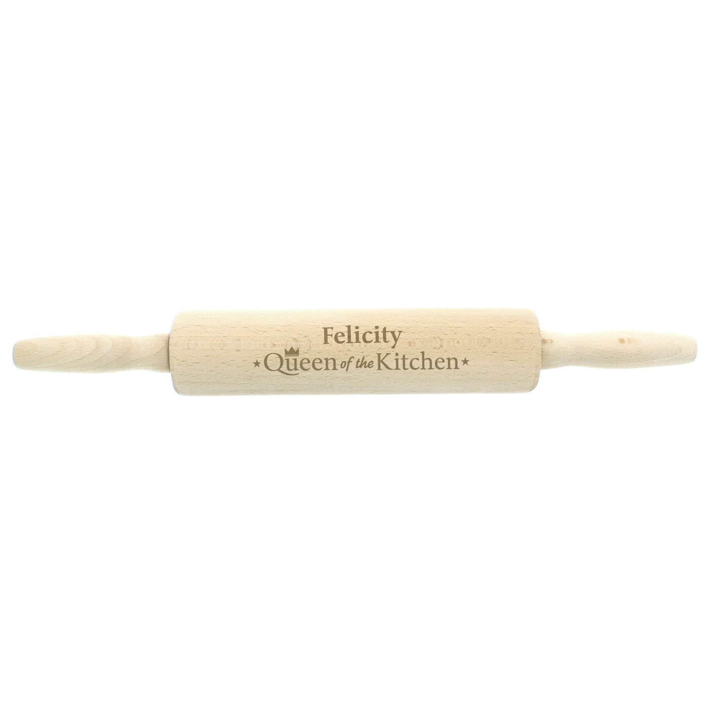 Personalised “Queen of the Kitchen” Rolling Pin - Violet Belle Gifts - Personalised Wooden Rolling Pin