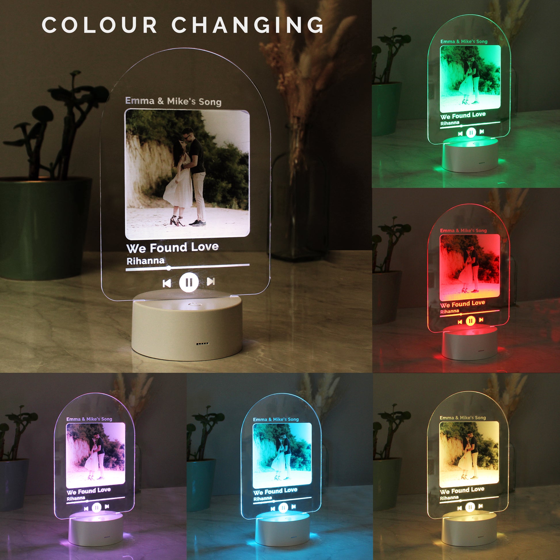 Personalised Song LED Colour Changing Light - UPLOAD YOUR OWN PHOTO! - Violet Belle Gifts - Personalised Song LED Nightlight - UPLOAD YOUR OWN PHOTO!