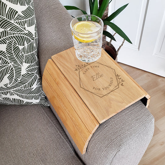 Personalised Wooden Sofa Tray - Violet Belle Gifts - Personalised Wooden Tv Tray