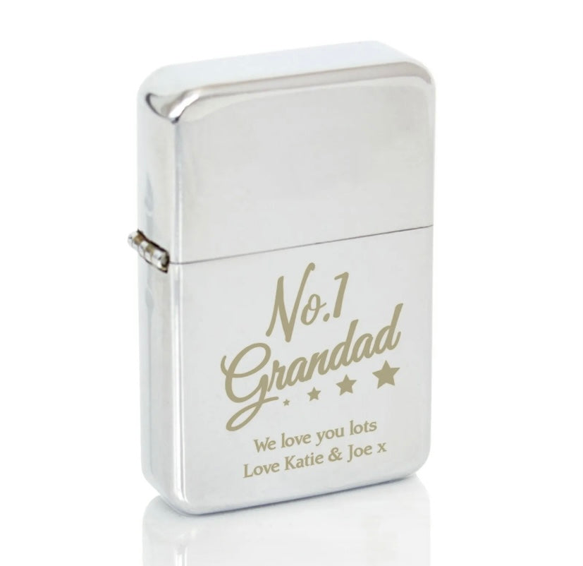 No.1 Grandad Personalised Lighter - Violet Belle Gifts - Personalised Grandad Lighter