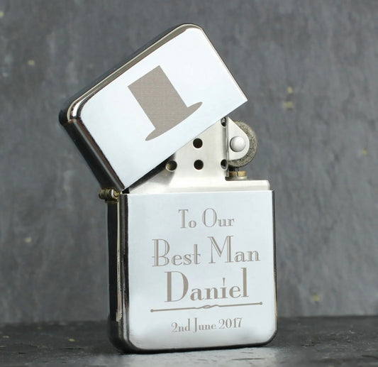 “Best Man” Personalised Lighter - Violet Belle Gifts - Personalised Wedding Themed Lighter