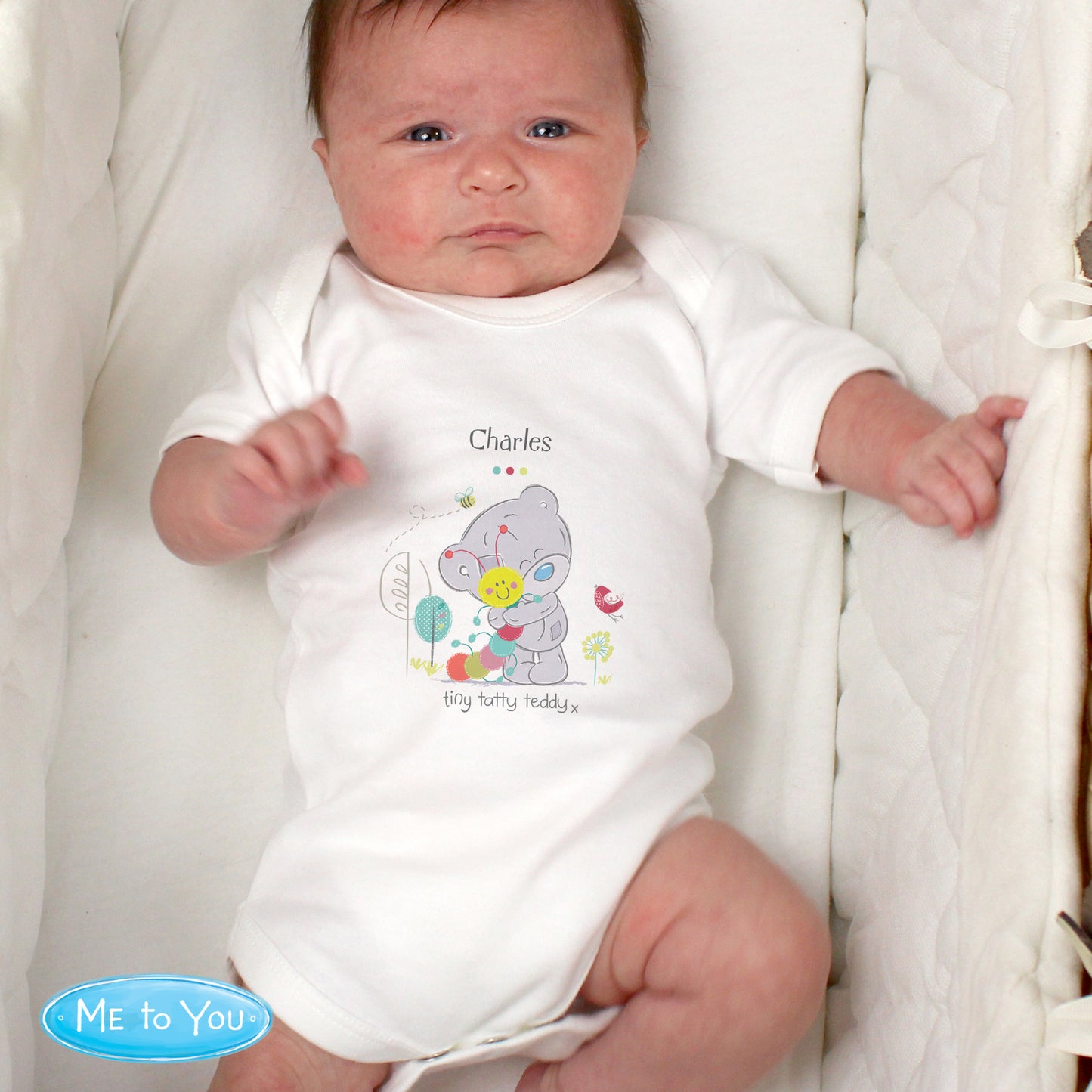 Personalised Baby Vest 0-3 Months - Tatty Teddy - Violet Belle Gifts - Personalised Baby Vest 0-3 Months - Tatty Teddy