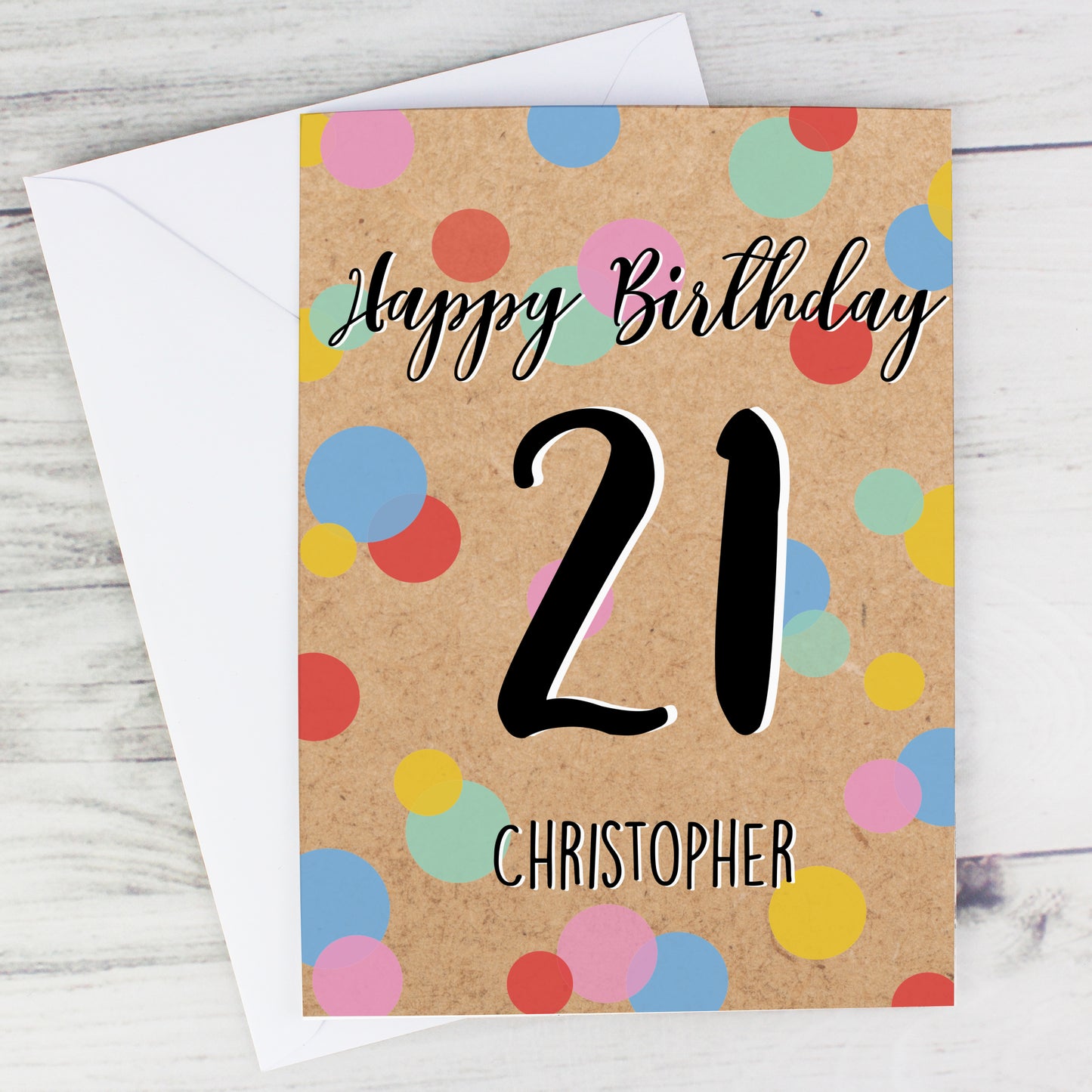 Personalised Rainbow Spot Birthday Card - FREE STANDARD UK DELIVERY! - Violet Belle Gifts - 