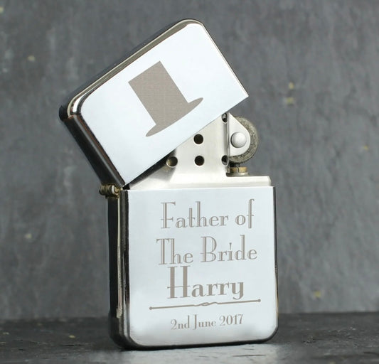 “Father of The Bride” Personalised Lighter - Violet Belle Gifts - Personalised Father Of The Bride Lighter