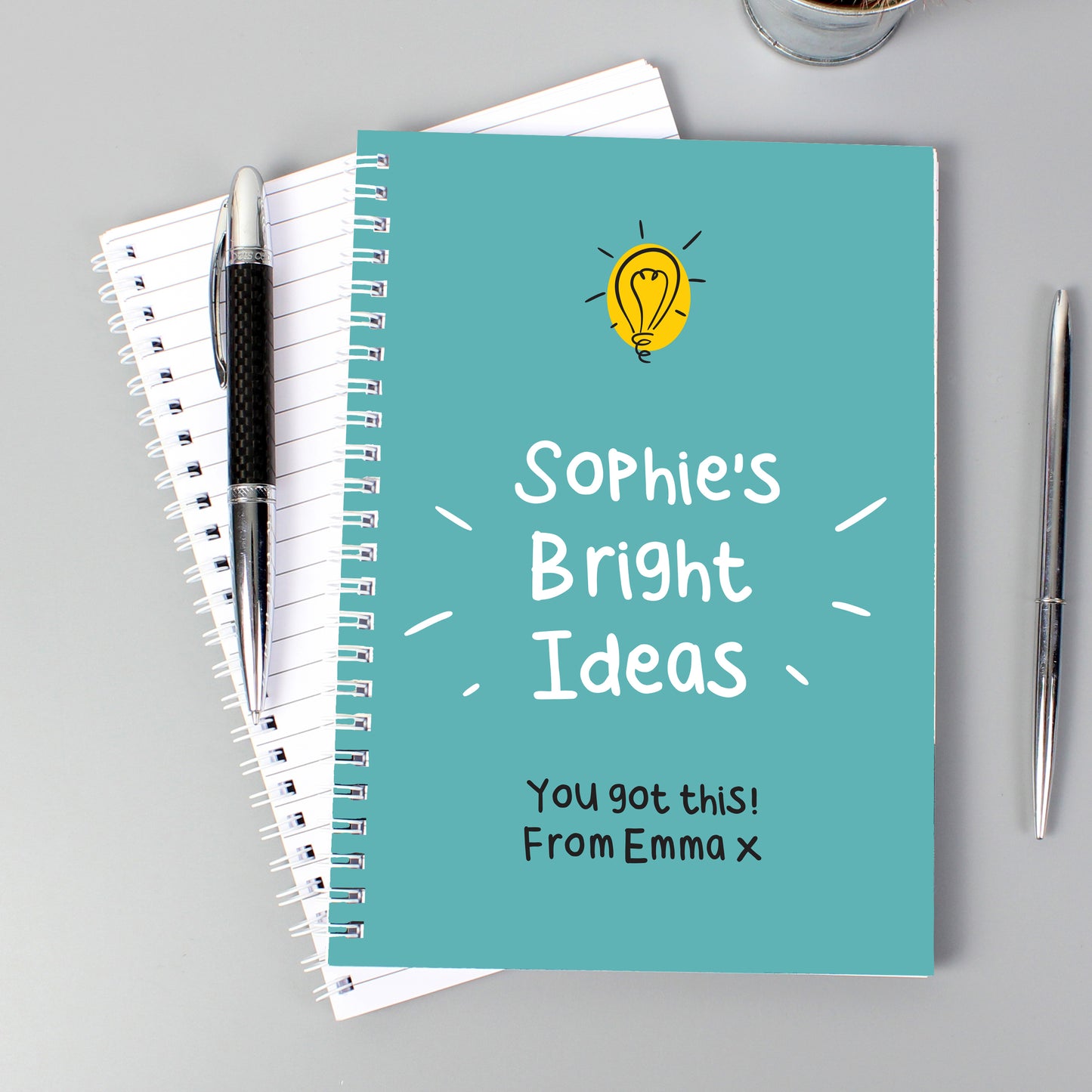 Personalised “Bright Ideas” A5 Notebook - Violet Belle Gifts - 