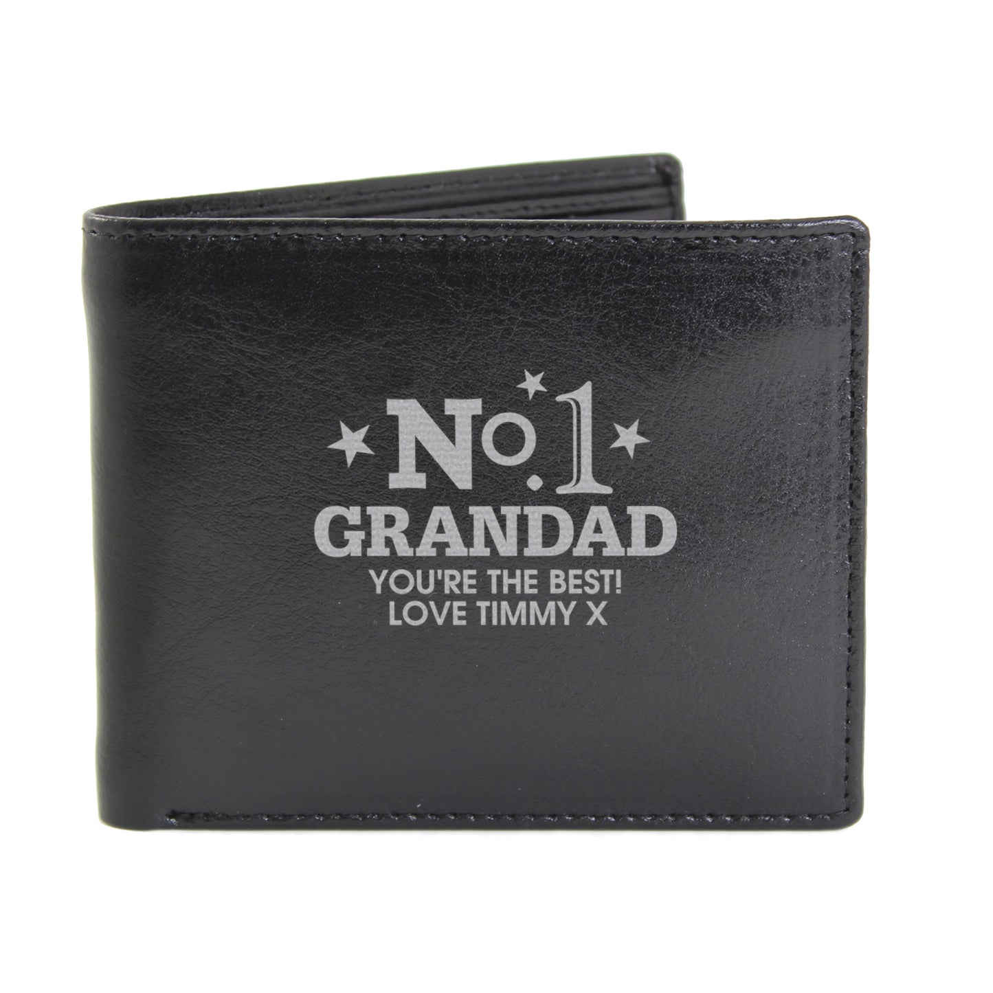 Personalised No.1 Leather Wallet - Violet Belle Gifts - Personalised No.1 Leather Wallet