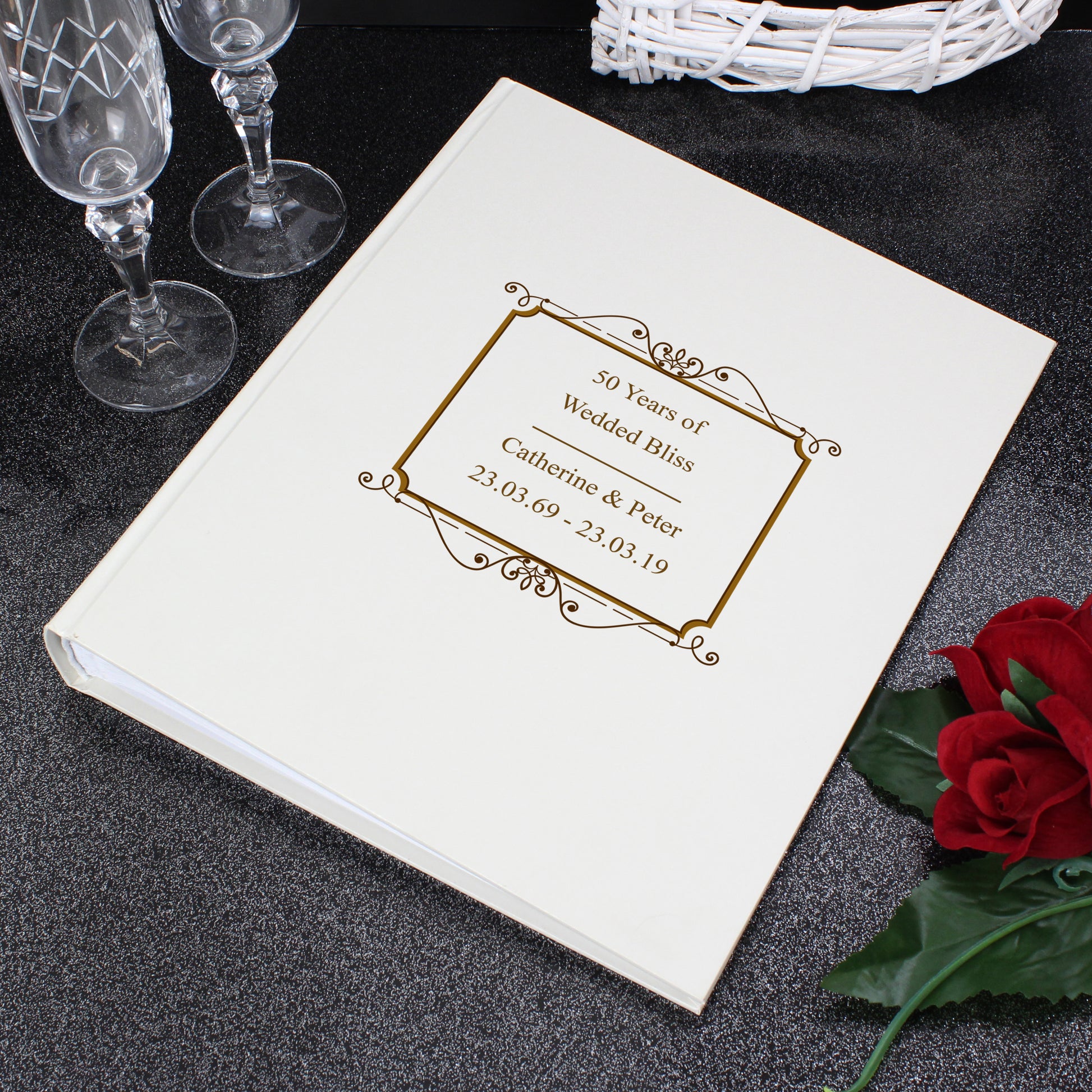 Traditional Personalised Photo Album - Gold/Silver - Violet Belle Gifts - Personalised Photo Album
