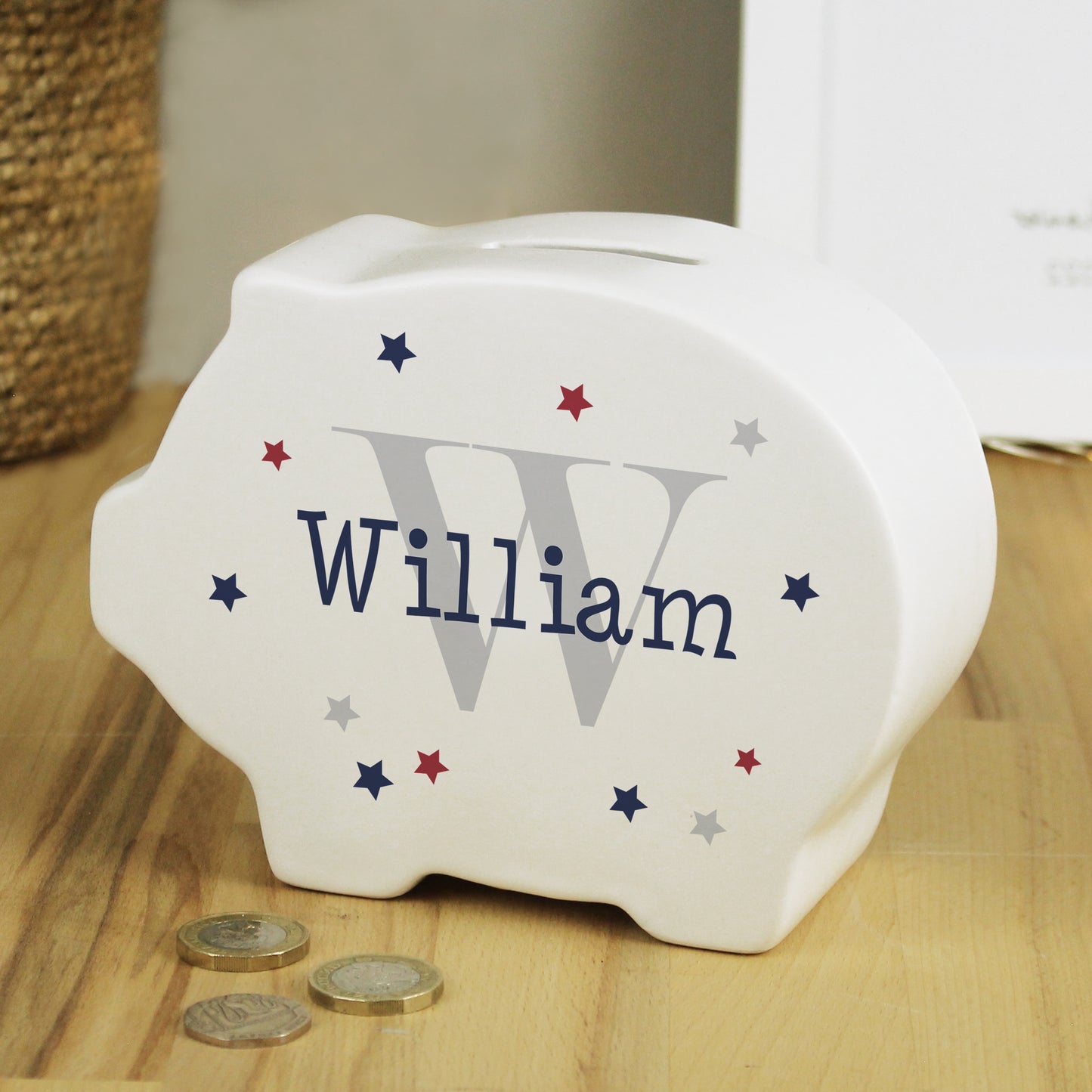 Personalised Ceramic Piggy Bank - Violet Belle Gifts - Personalised Ceramic Piggybank
