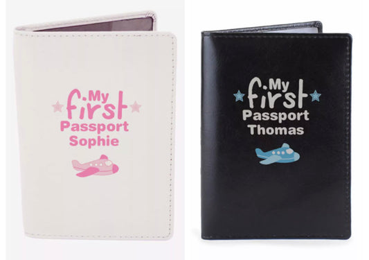Kids Personalised “My First” Passport Holder - Violet Belle Gifts - Personalised Children’s Passport Holder