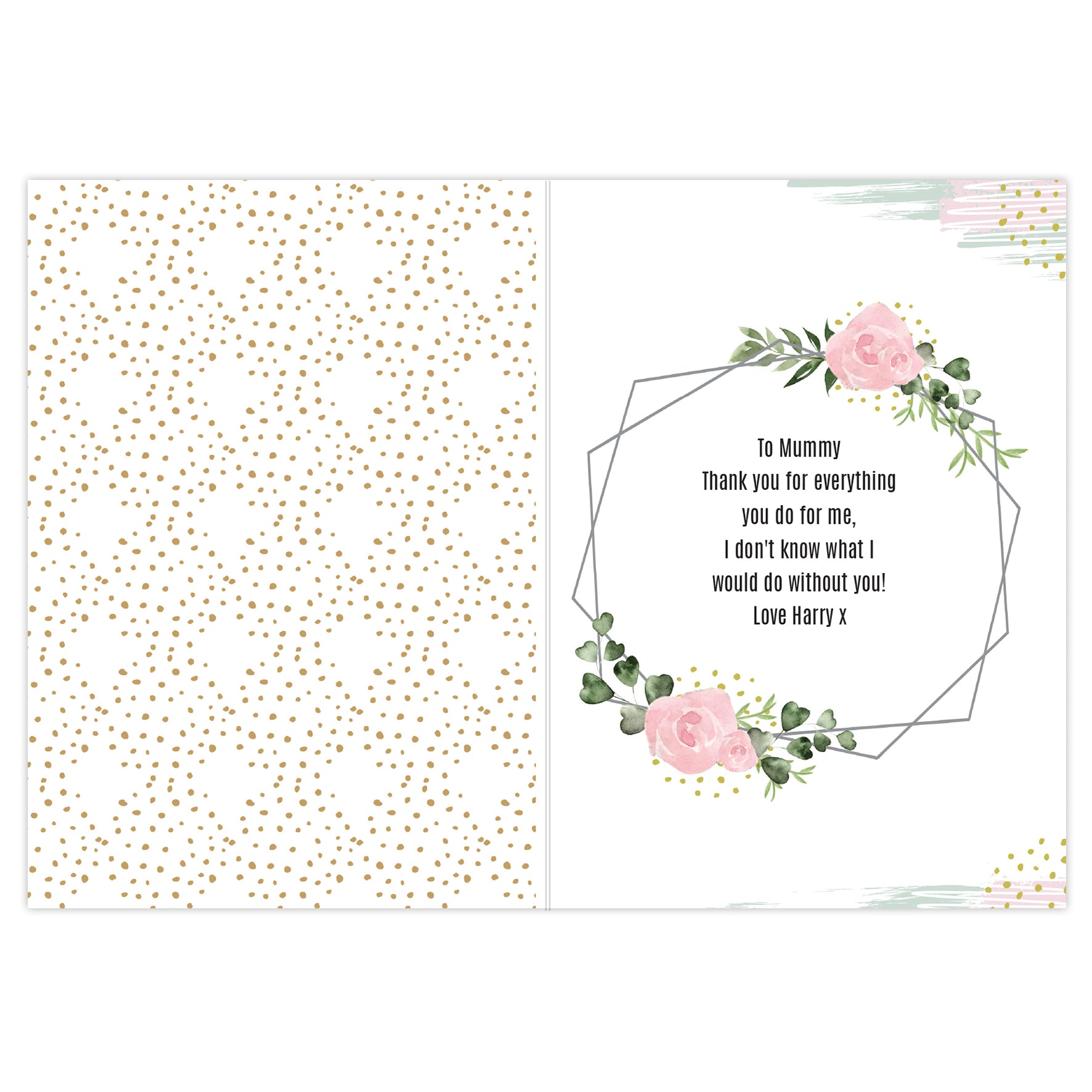 Personalised Floral Photo Upload Celebration Card - FREE STANDARD UK DELIVERY! - Violet Belle Gifts - Personalised Greeting Card With Photo Upload!