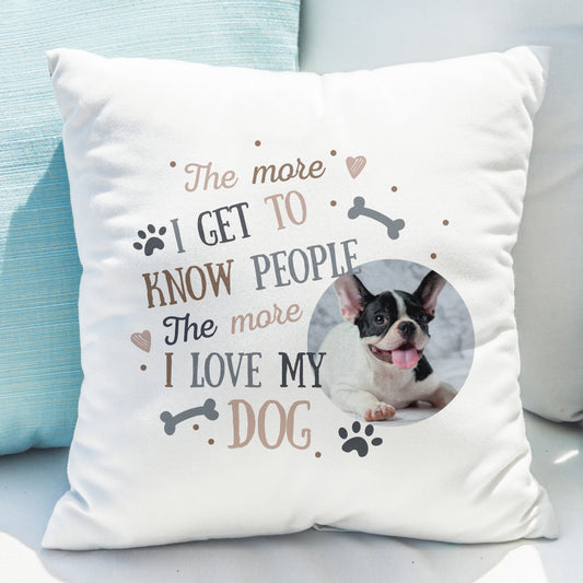 Personalised “I love my dog” Cushion - UPLOAD YOUR OWN PHOTO! - Violet Belle Gifts - Personalised “I love my dog” Cushion - UPLOAD YOUR OWN PHOTO!