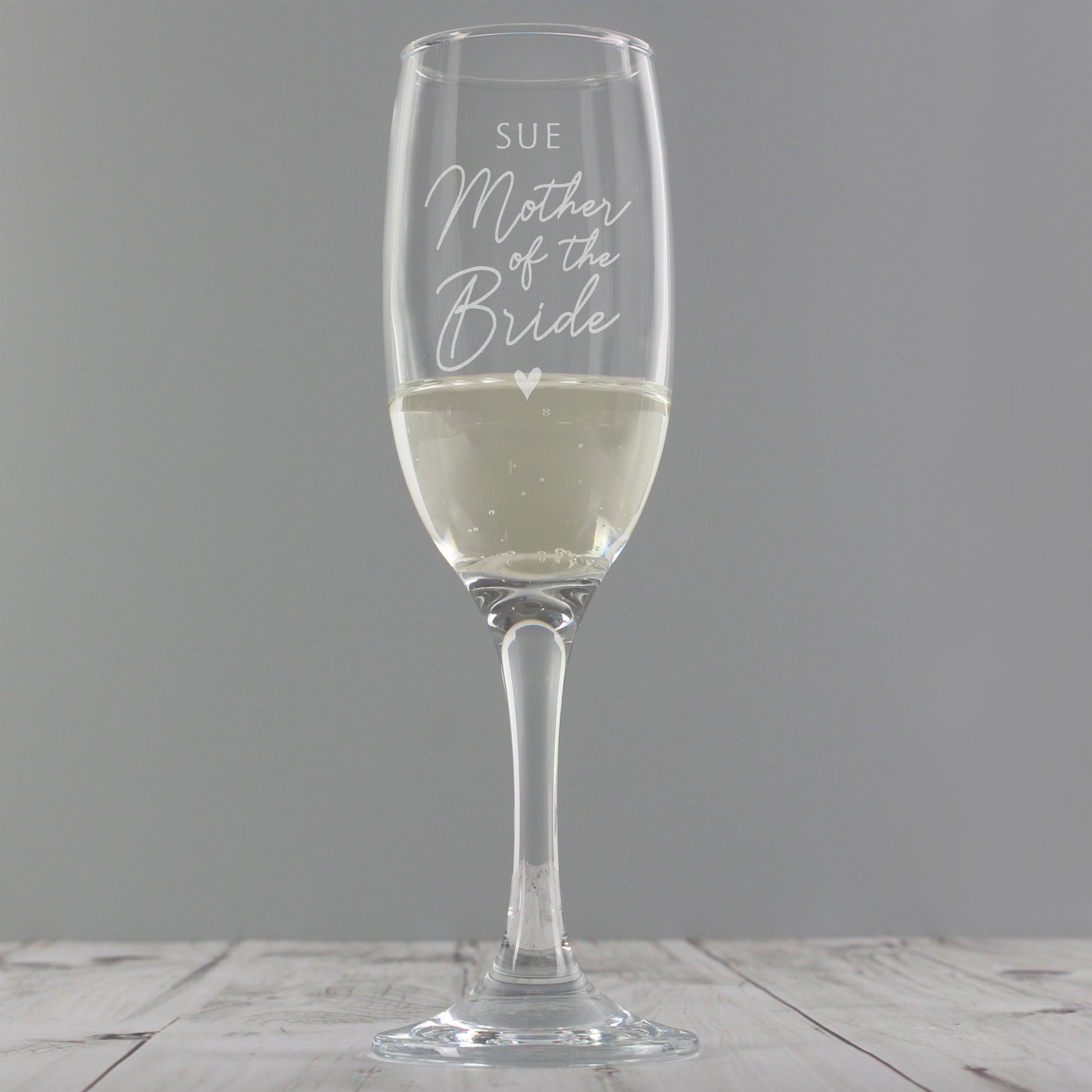 Personalised Flute Glass - Mother Of The Bride - Violet Belle Gifts - Personalised Flute Glass - Mother Of The Bride