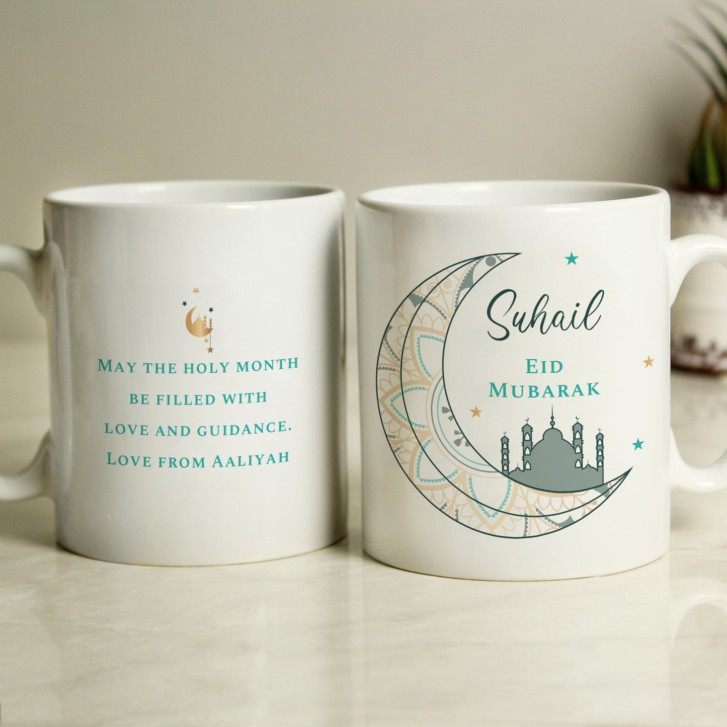 Personalised Eid & Ramadan Mug - Violet Belle Gifts - Personalised Mug Set for Ramadan/Eid