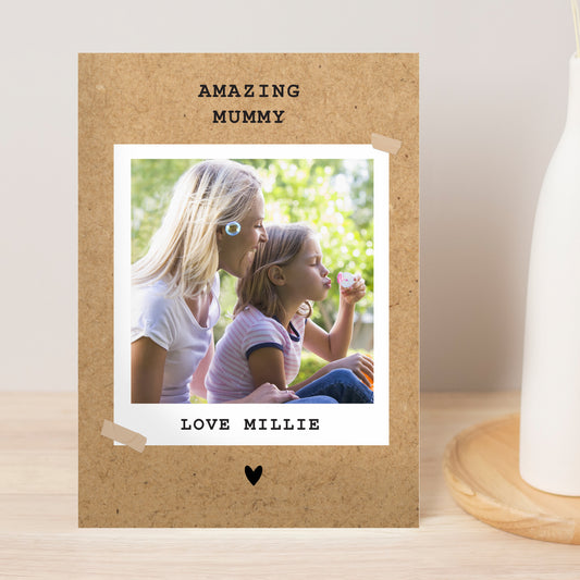 Personalised Polaroid Style Photo Upload Greeting Card - FREE STANDARD UK DELIVERY! - Violet Belle Gifts - Personalised Polaroid Greeting Card Photo Upload - FREE STANDARD UK DELIVERY!