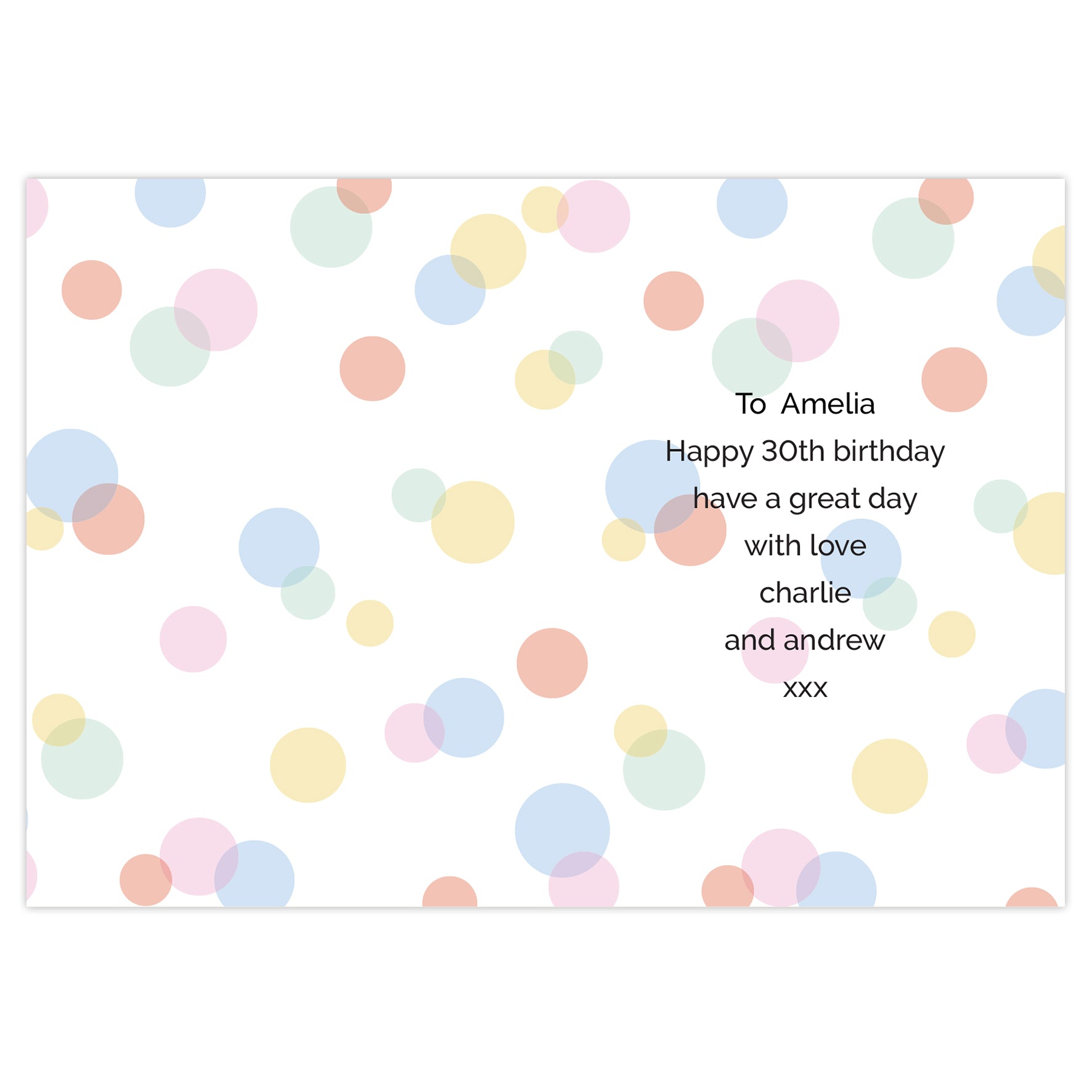 Personalised Rainbow Spot Birthday Card - FREE STANDARD UK DELIVERY! - Violet Belle Gifts - 